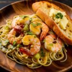 Delicious Shrimp Scampi and Garlic Bread - A Perfect Pair