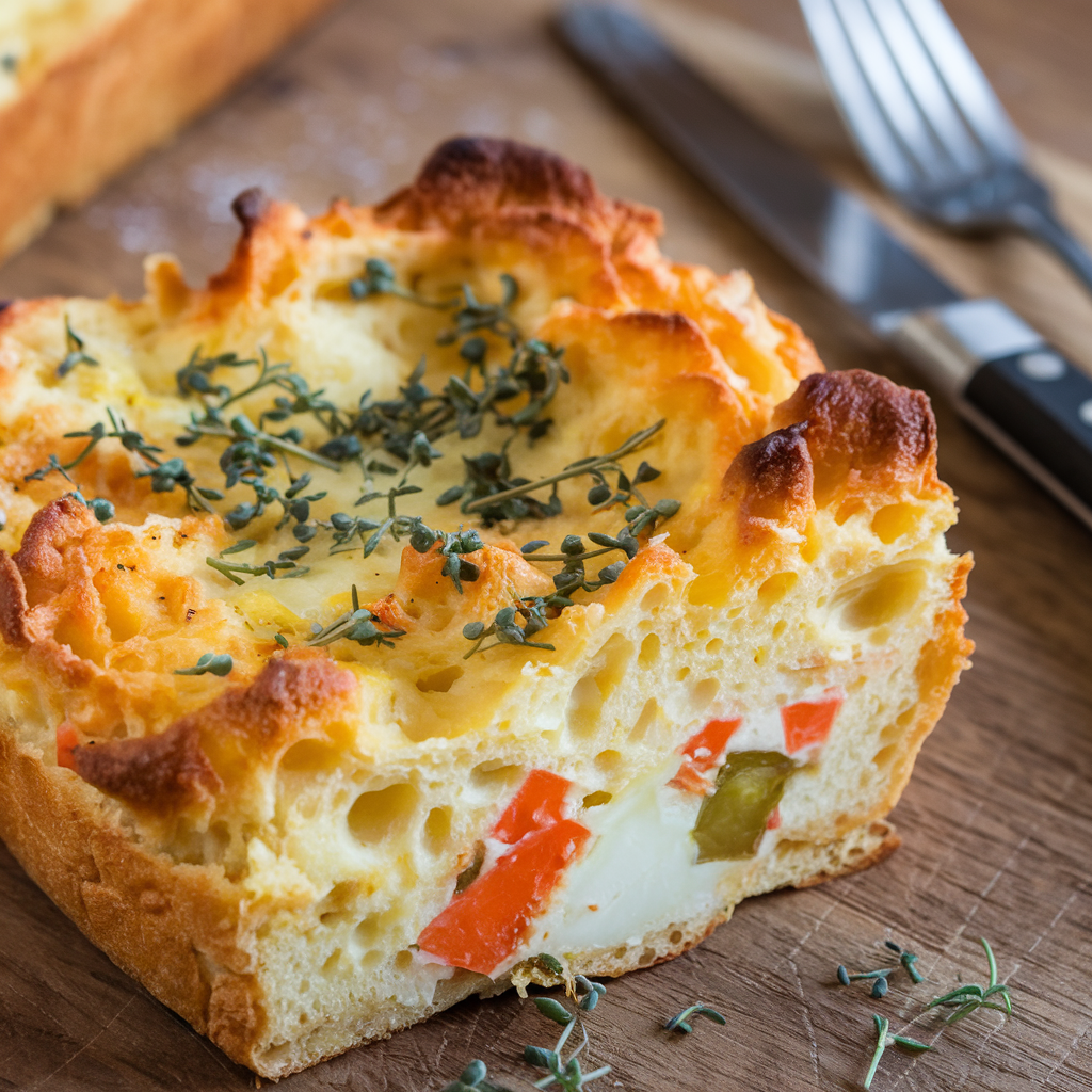 Savory Breakfast Bread Pudding Recipe