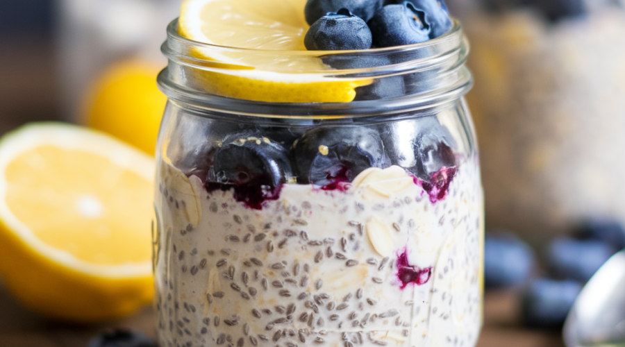 Lemon Blueberry Overnight Oats