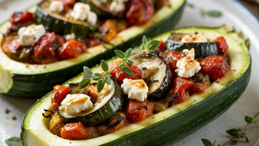 Ratatouille Stuffed Zucchini