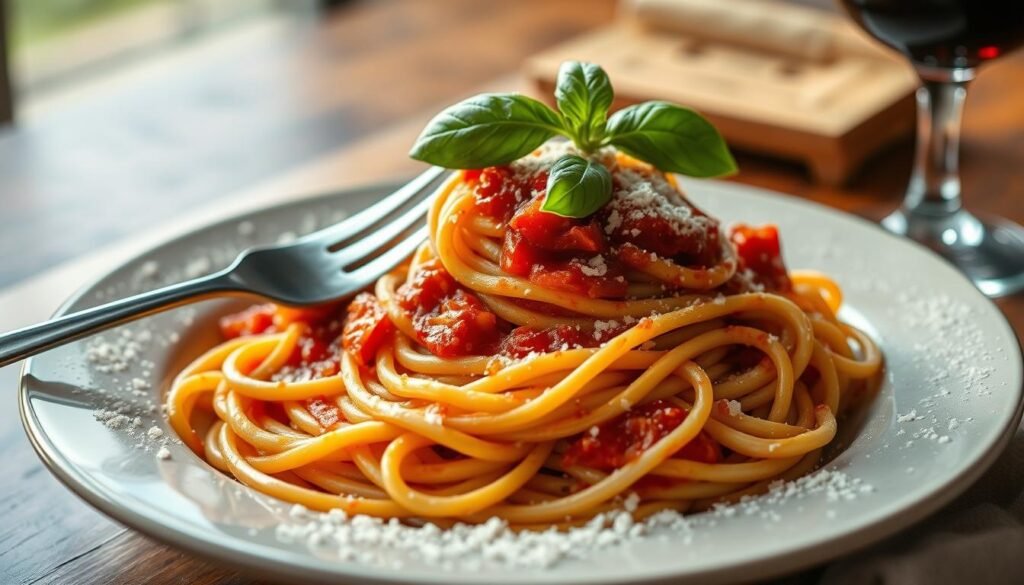 one-pot spaghetti with tomato sauce